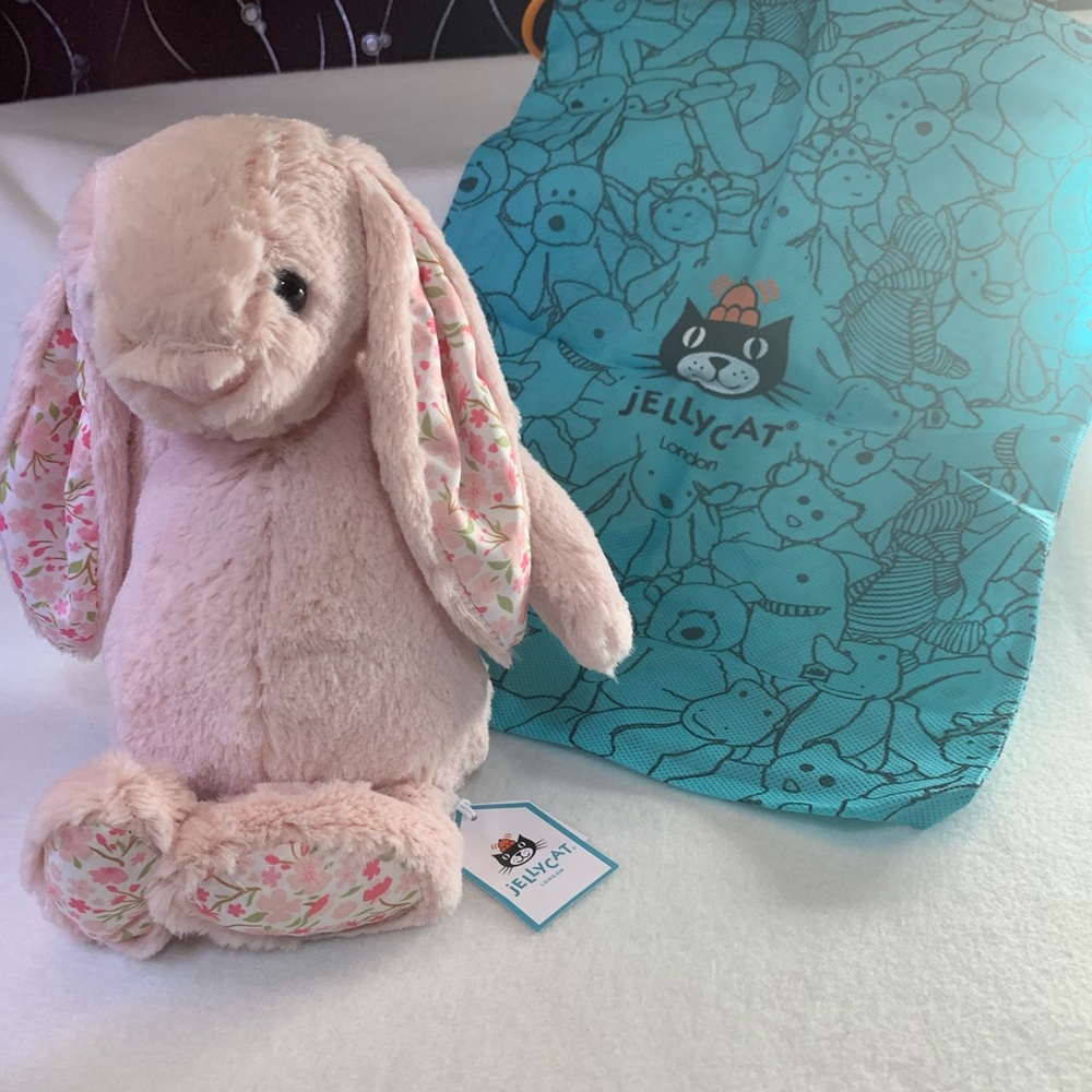 Jellycat Pink Bunny with Floral Ears